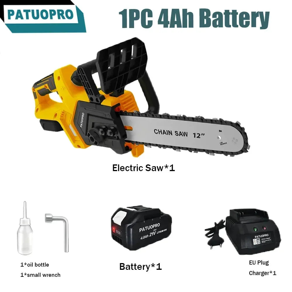 12-inch borstelloze elektrische kettingzaag 3800 tpm draagbare kettingzaag oplaadbaar snoerloos tuingereedschap voor Makita 18V-accu