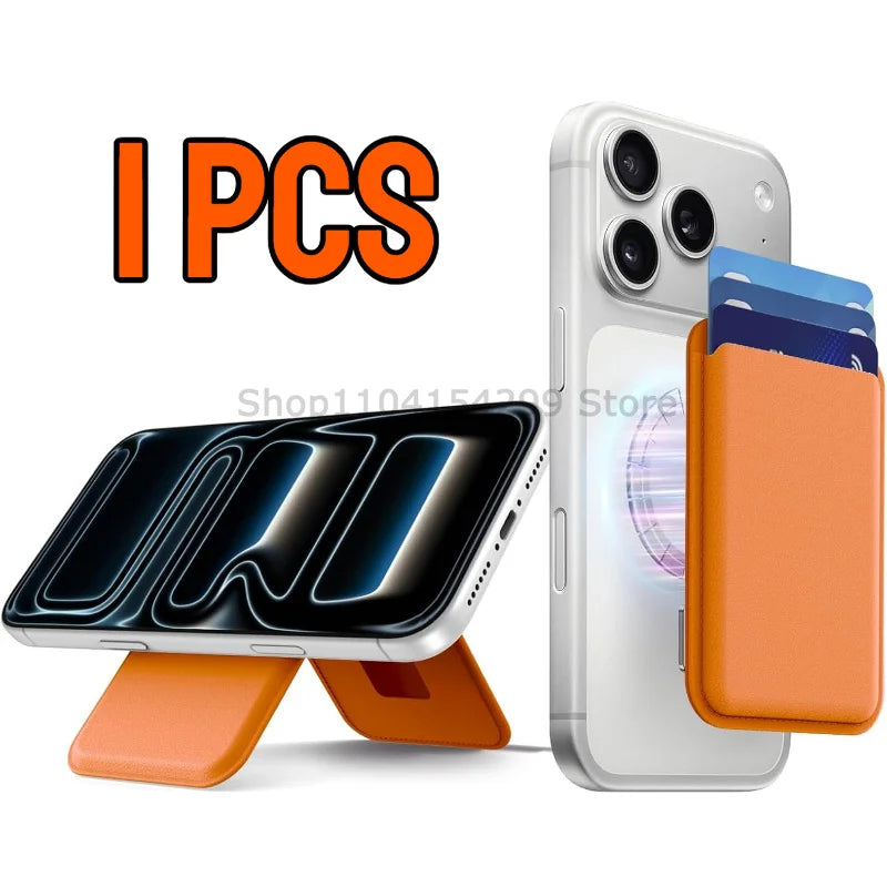 Magnetic Wallet Card Holder Leather Case Hide Stand Case for Magsafe for IPhone 15PM 14 13 ProMax Plus Wallet Back Pocket Covers