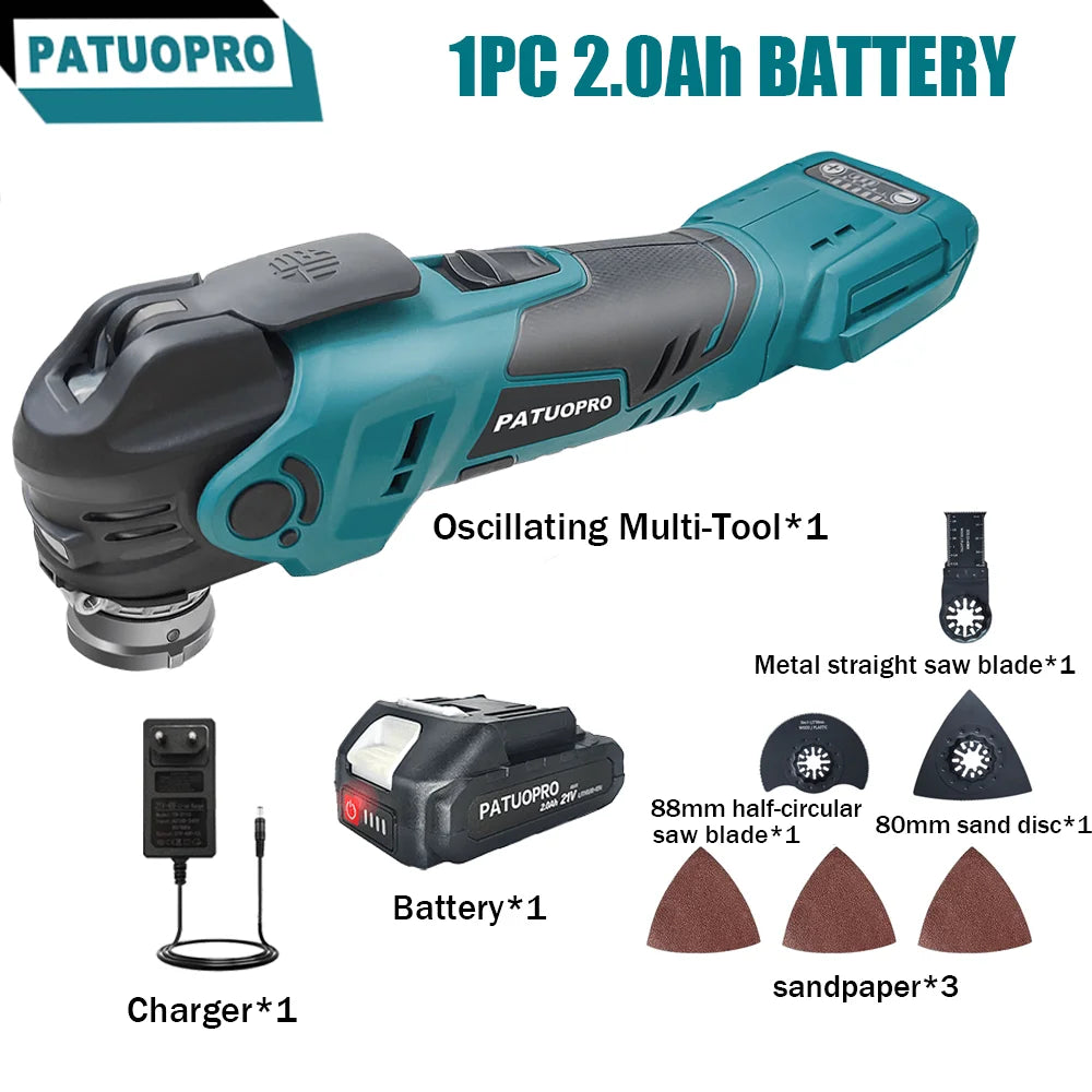 Borstelloze draadloze oscillerende multifunctionele machine, elektrische zaag, trimmer, schraper, houtbewerkingssnijder voor Makita 18V-accu