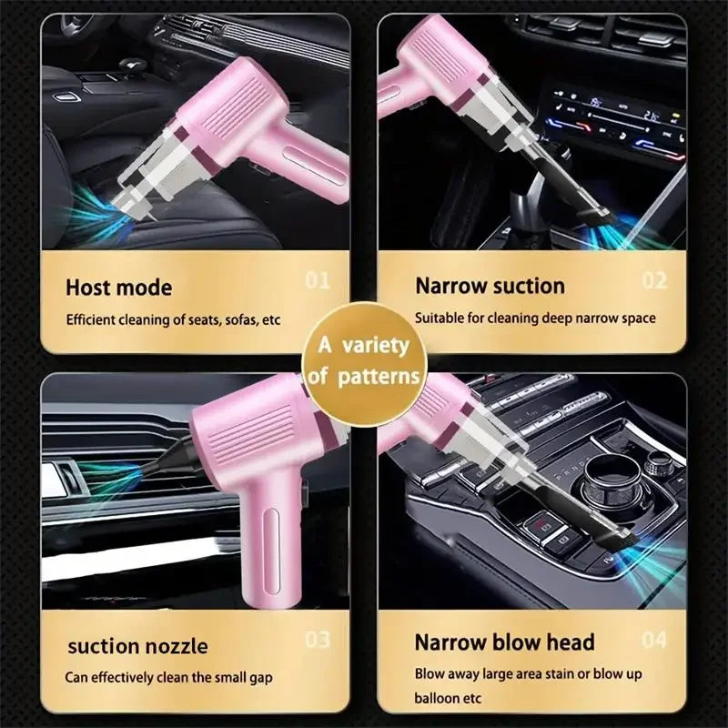 Aspirateur de voiture sans fil portable, appareil de nettoyage multifonction 4 en 1 avec aspiration haute puissance et fonction soufflerie intégrée 2026