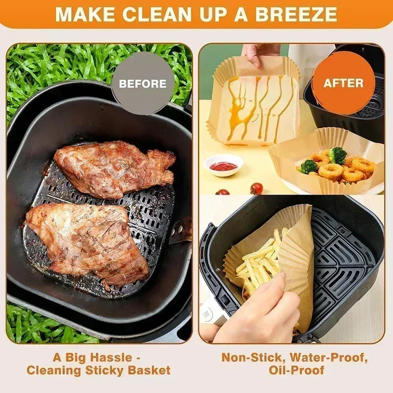 Air Fryer Paper Aerogrill Parchment Paper for Air Fryer Liner Airfryer Baking Cooking Paper Air Fryer Accessories Baking Tool