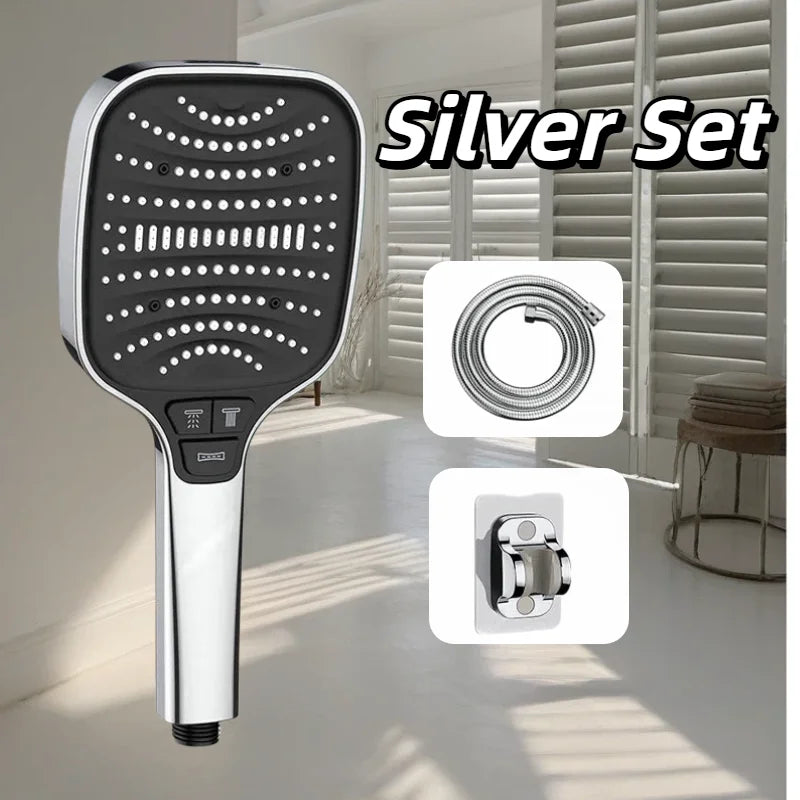 Adjustable High Power Filter Shower Head Set Bathroom Showerheads Large Water Saving Rainfall Shower Mixer Bathroom Accessory  "
