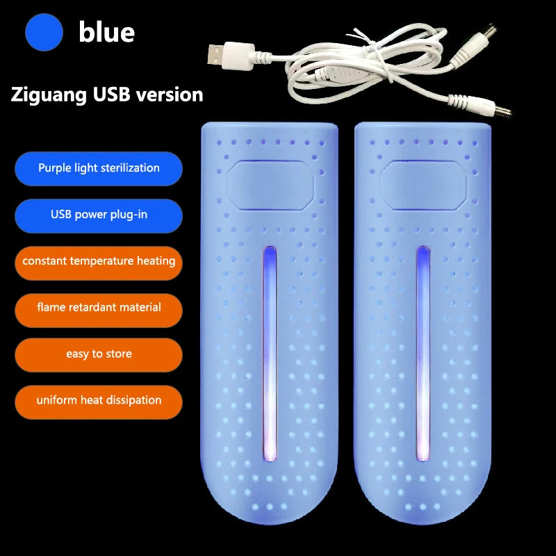 Intelligente schoenendeodorant-droger, droogmachine, constante temperatuurverwarming, USB draagbare schoen- en sokkendroger met timer voor op reis, nieuw