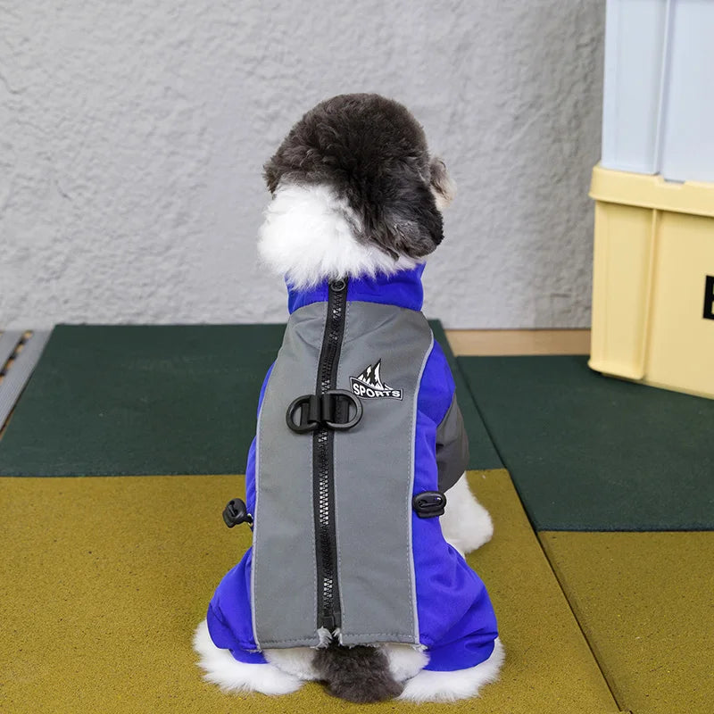 Winter Warm Pet Dog Coat Reflective Dog Jumpsuit for Small Medium Dogs Waterproof Puppy Clothes Dog Down Jacket Pet Supplies