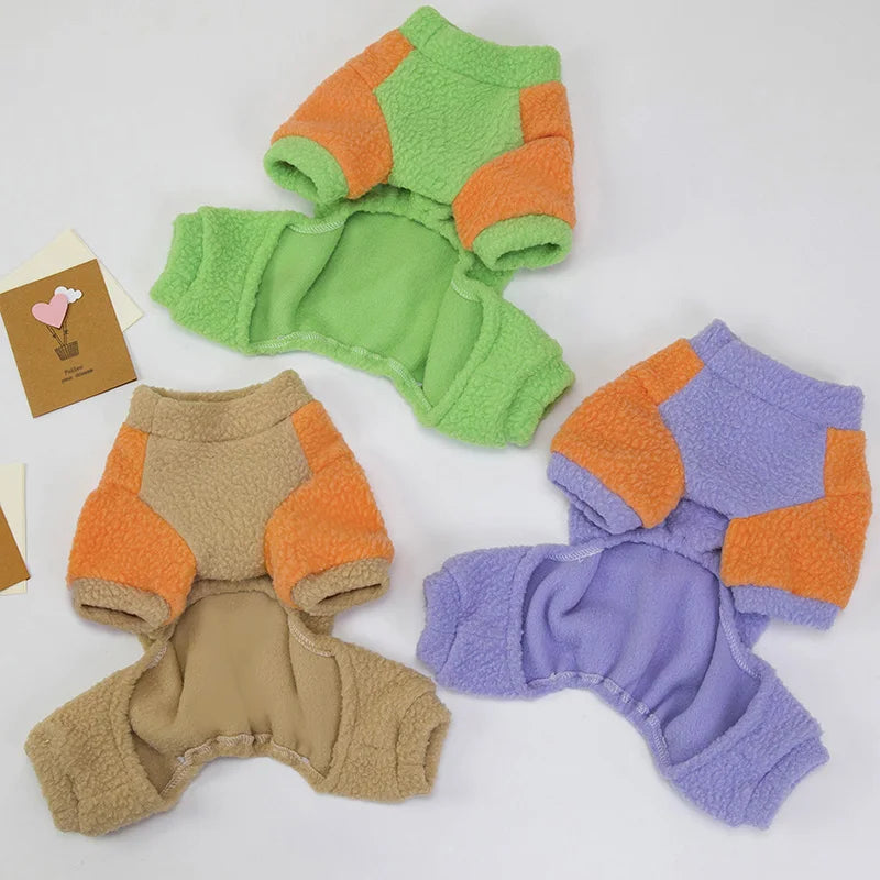 Pet Dog Jumpsuit Warm Fleece Pet Dog Clothes for Small Dogs Puppy Clothes Chihuahua Clothing Dog Accessories
