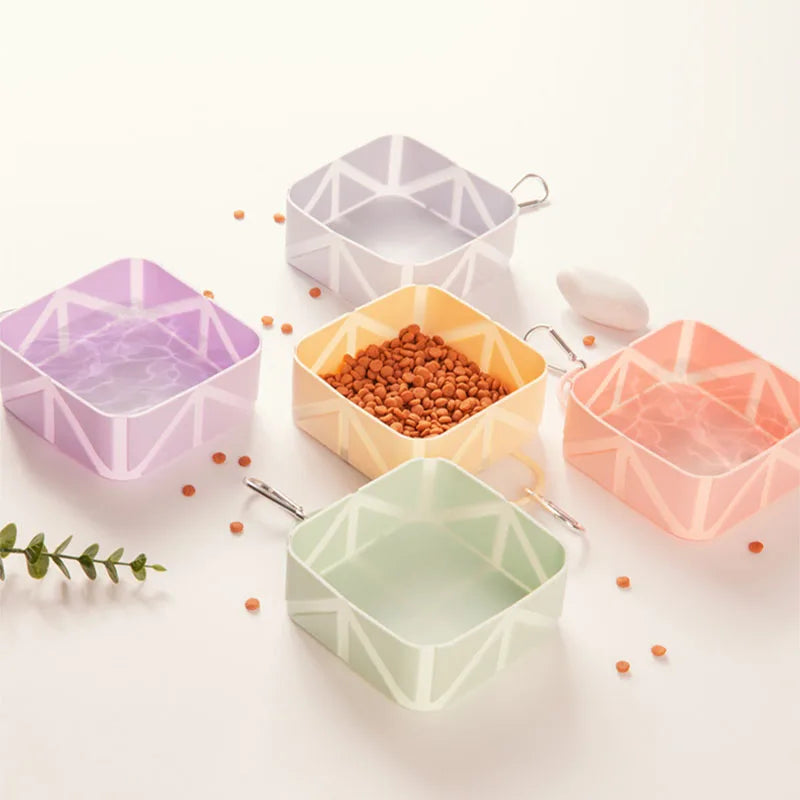 Portable Silicone Pet Dog Bowl Travel Pet Drinking Bowl for Dog Cats Folding Bowl Puppy Food Container