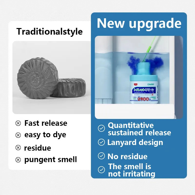 Fully Automatic Toilet Cleaner Durable for 290 Days Automatic Toilet Bowl Cleaner Antibacterial 99.99% Blue Toilet Bowl Cleaner