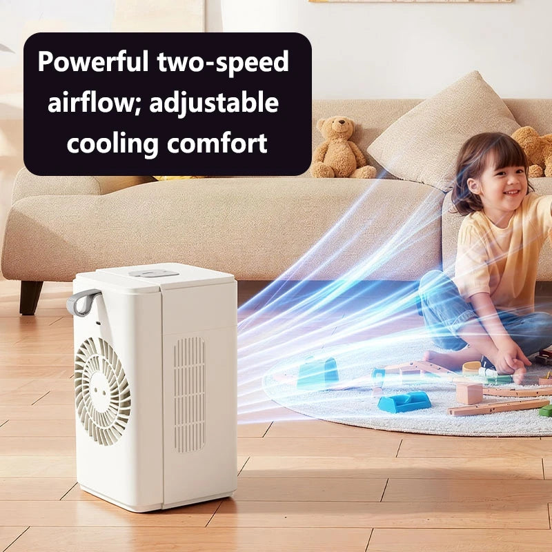 Lenovo 2026 New Air Cooler Fan Desktop Portable Air Conditioner Misting Cooling Fan for Bedroom Office Outdoor Camping