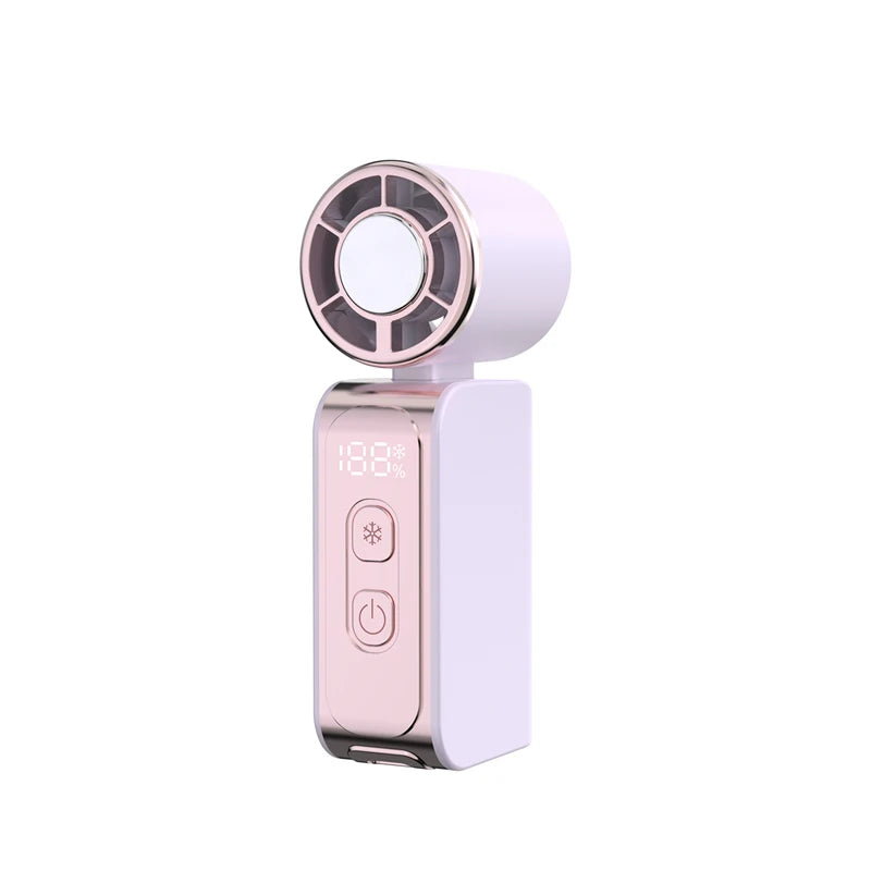 Mini ventilateur portable Lenovo Summer Ice Pack Turbo Cooling, ventilateur à main extérieur avec écran d'affichage intelligent