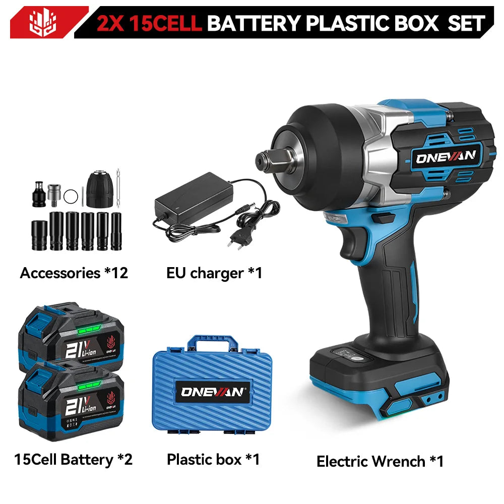 ONEVAN 2800N.M Torque Brushless Electric Impact Wrench 5 Speed Cordless Wrench Screwdrive Power Tool  For Makita 18V Battery Pin