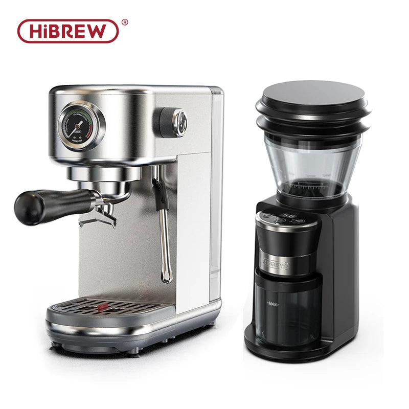 HiBREW 20Bar Halfautomatische Espressomachine Temperatuur instelbaar Koud/Warm Superdun Koffiezetapparaat Cappuccino H10B