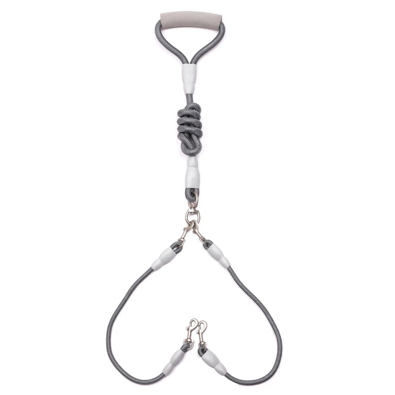 150cm/59.06in Strong Dog Leash Pet Dual Dog Leash Soft Handle Puppy Leash for Small Medium Large Dogs Dog Accessories
