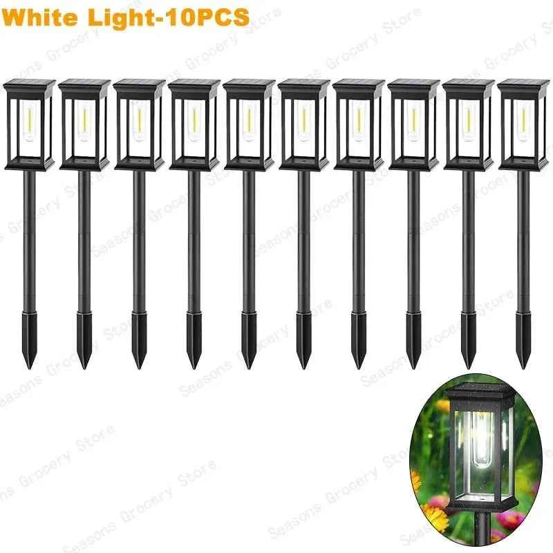 Waterproof LED Solar Lights for Garden Yard Driveway - Automatic Pathway Lighting Outdoor Landscape Lighting Auto On/Off at Dusk