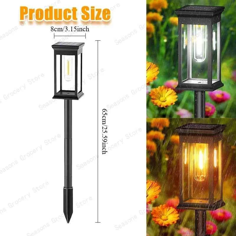 Waterproof LED Solar Lights for Garden Yard Driveway - Automatic Pathway Lighting Outdoor Landscape Lighting Auto On/Off at Dusk