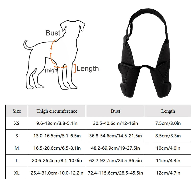 Adjustable Dog Front Leg Protective Case Breathable Pets Clothes Knee Pads for Medium Large Dogs Pet Joints Protective Case