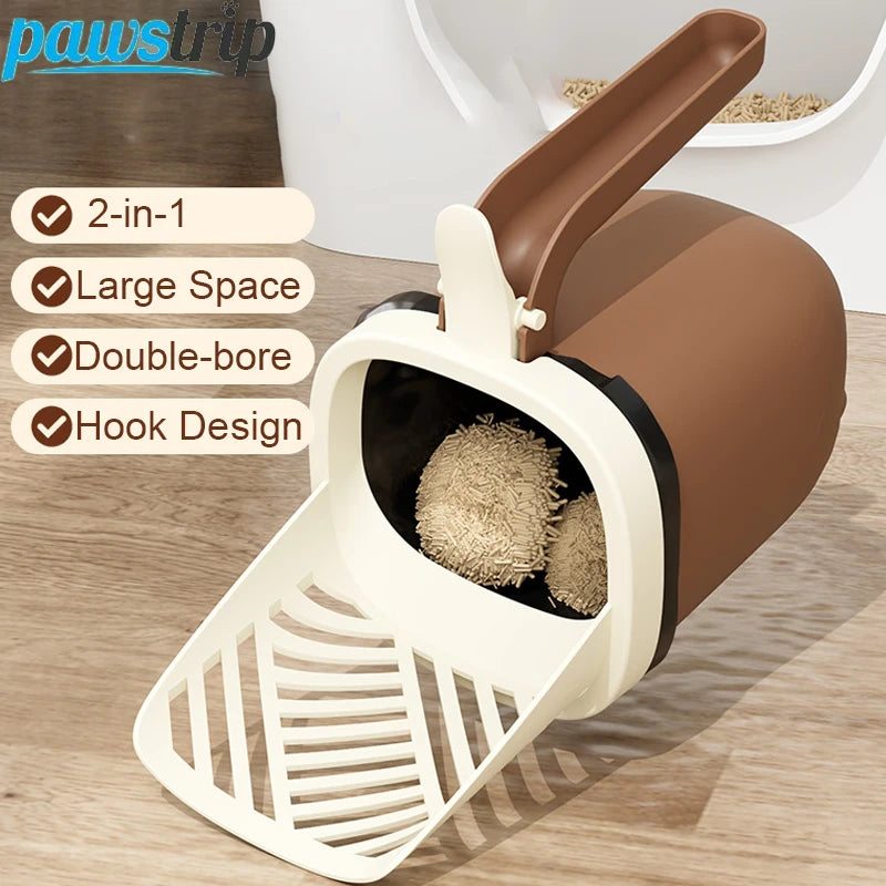 2 in 1 Cat Litter Scoop - Durable Mesh Cat Litter Shovel Cleaner and Trash Scoop for Pet Accessories - Quality Shopping Centre