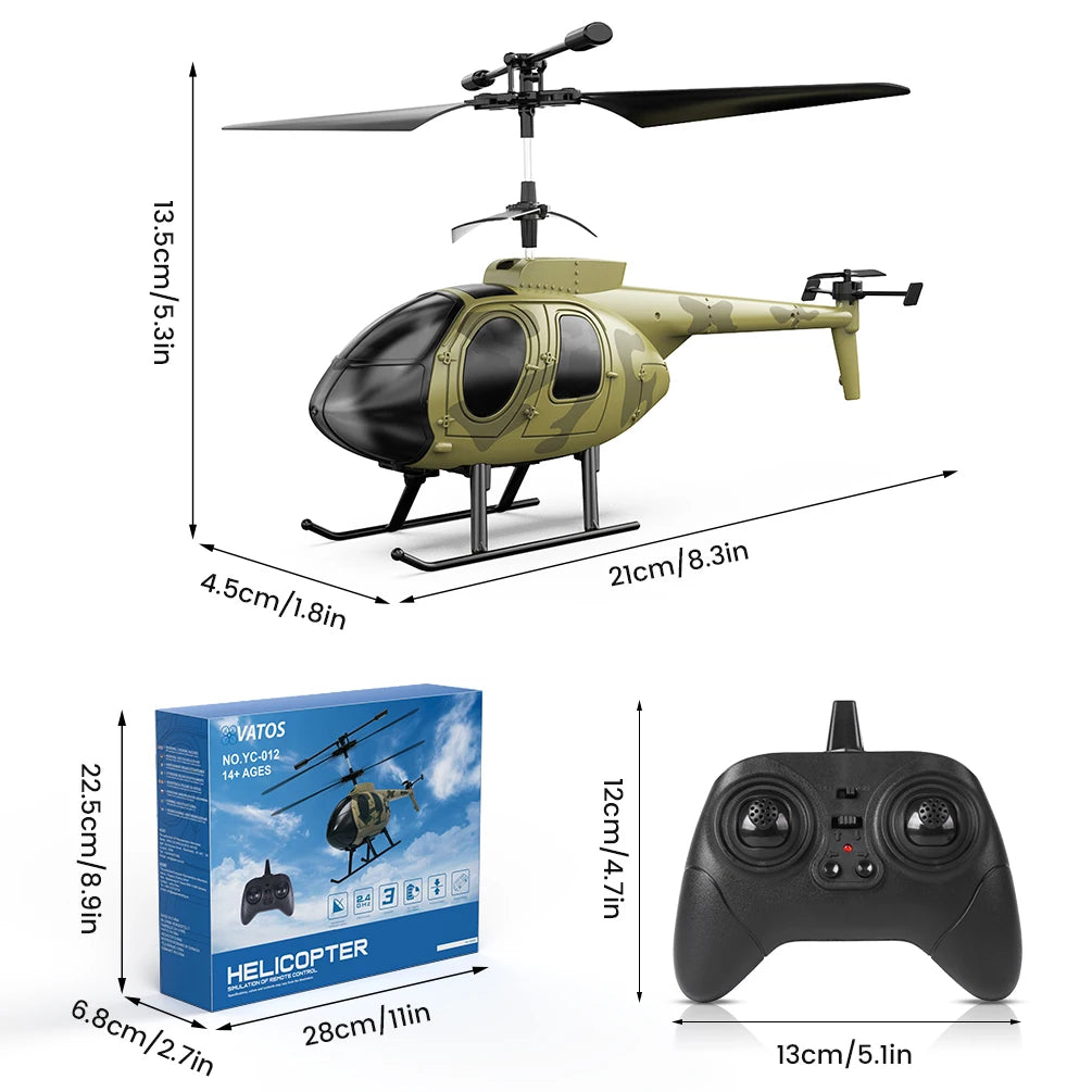 VATOS RC Helicopter for Kids Camouflage 2.4GHz Radio Indoor Outdoor Toy with One-Click Take Off for Boys and Adults - Quality Shopping Centre