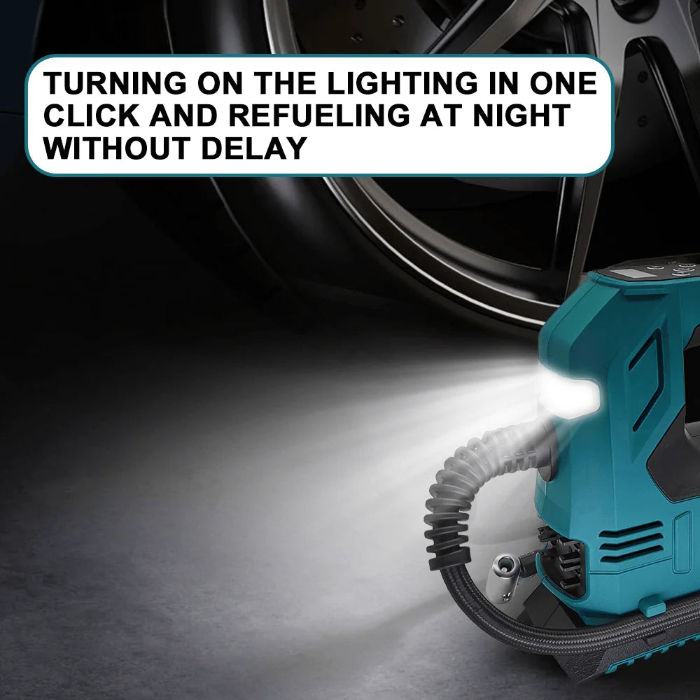 PATUOPRO Digital Display Electric Air Pump 600MM Cordless Car Tire Automatic Inflatable Home Power Tool For Makita 18V Battery