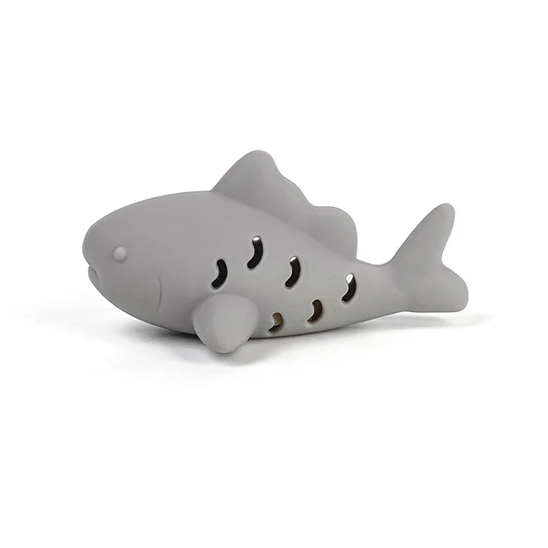 Interactive Cat Leaking Food Toy Silicone Cat Chew Toys Bite-resistant Kitten Teeth Cleaning Toy Fish-shaped Pet Toy Cat Accesso