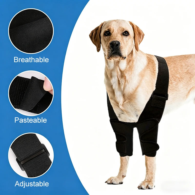 Adjustable Dog Front Leg Protective Case Breathable Pets Clothes Knee Pads for Medium Large Dogs Pet Joints Protective Case