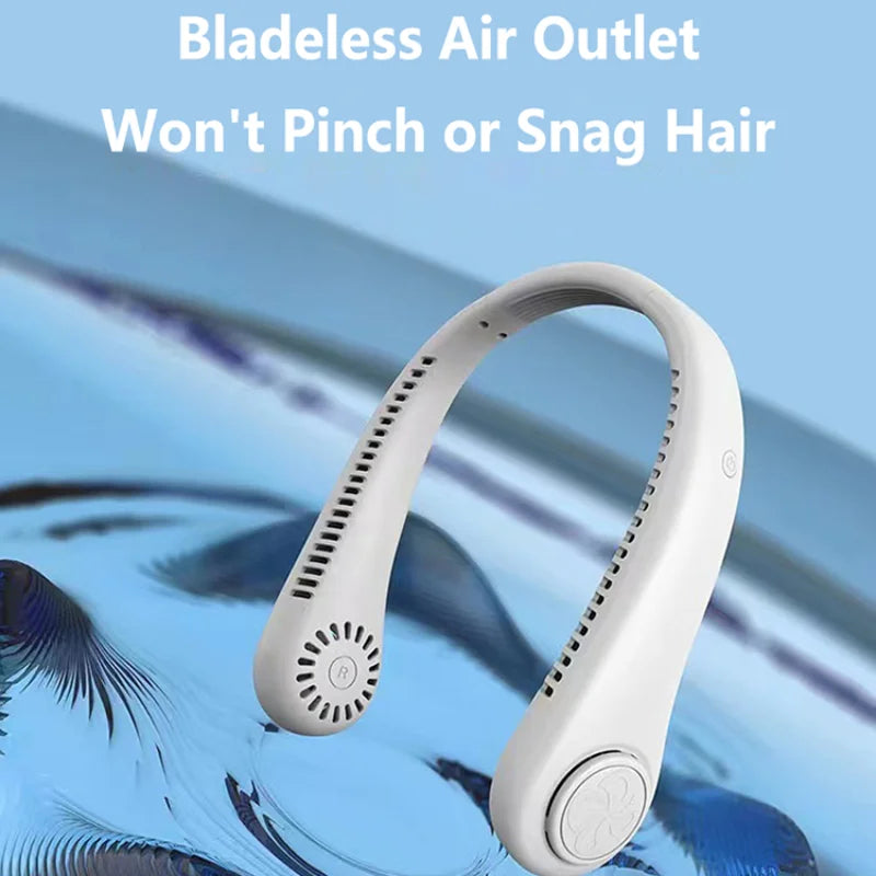 Lenovo 5-speed digitale display bladloze nekventilator USB oplaadbaar draagbaar opvouwbare mini-ventilator voor sport