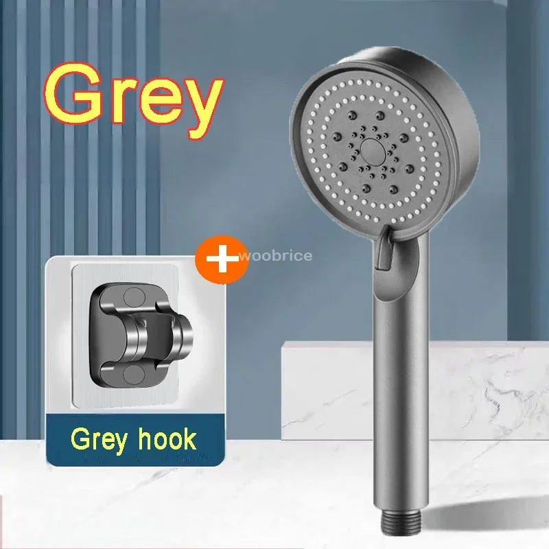 5 Modes Shower Head High Pressure Shower Head Water Saving  Adjustable High Pressure Shower Head Set Bathroom Accessories