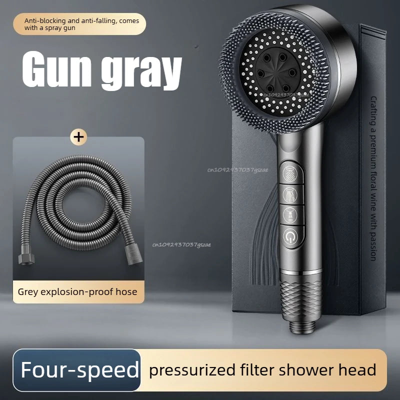 Showers for Bathroom Shower Head 4-Mode Adjustable High Pressurized Filter Shower Head Massage Shower Phone Bathroom Accessories