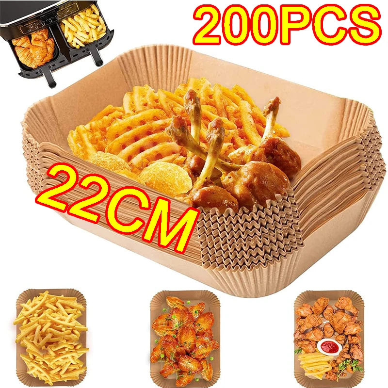 Air Fryer Cooking Baking Paper for Ninja Dual XL Foodi AF300 AF400 AF451 Disposable Paper Liner Mold Grill Cooking Accessories