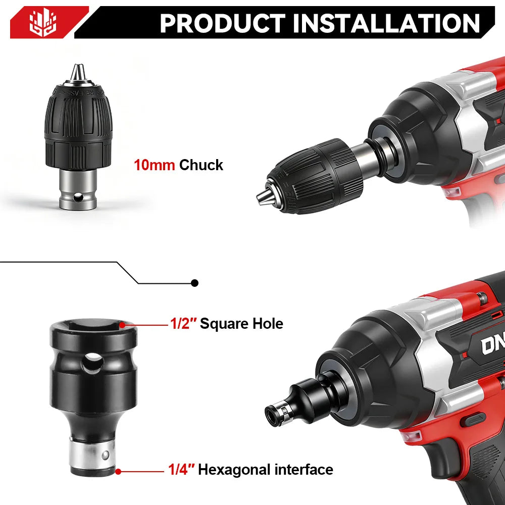 ONEVAN 1800 N.M Koppel Borstelloze Elektrische Slagsleutel 1/2 inch Accusleutel Elektrisch Gereedschap voor Makita 18V Accu Pin