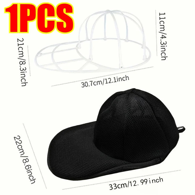 Hat Cleaner Cage for Washing Machine with Mesh Bag Hat Cleaner for Baseball Cap Wash Protector Cap Cleaner Laundry Bag