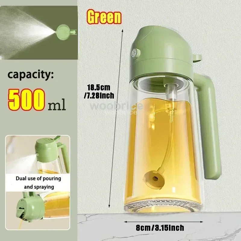 Glass Oil Spray Bottle Kitchen Oil Spray for Cooking Anti-leakage Olive Oil Storage Bottle for BBQ Salad Steak Kitchen Supplies