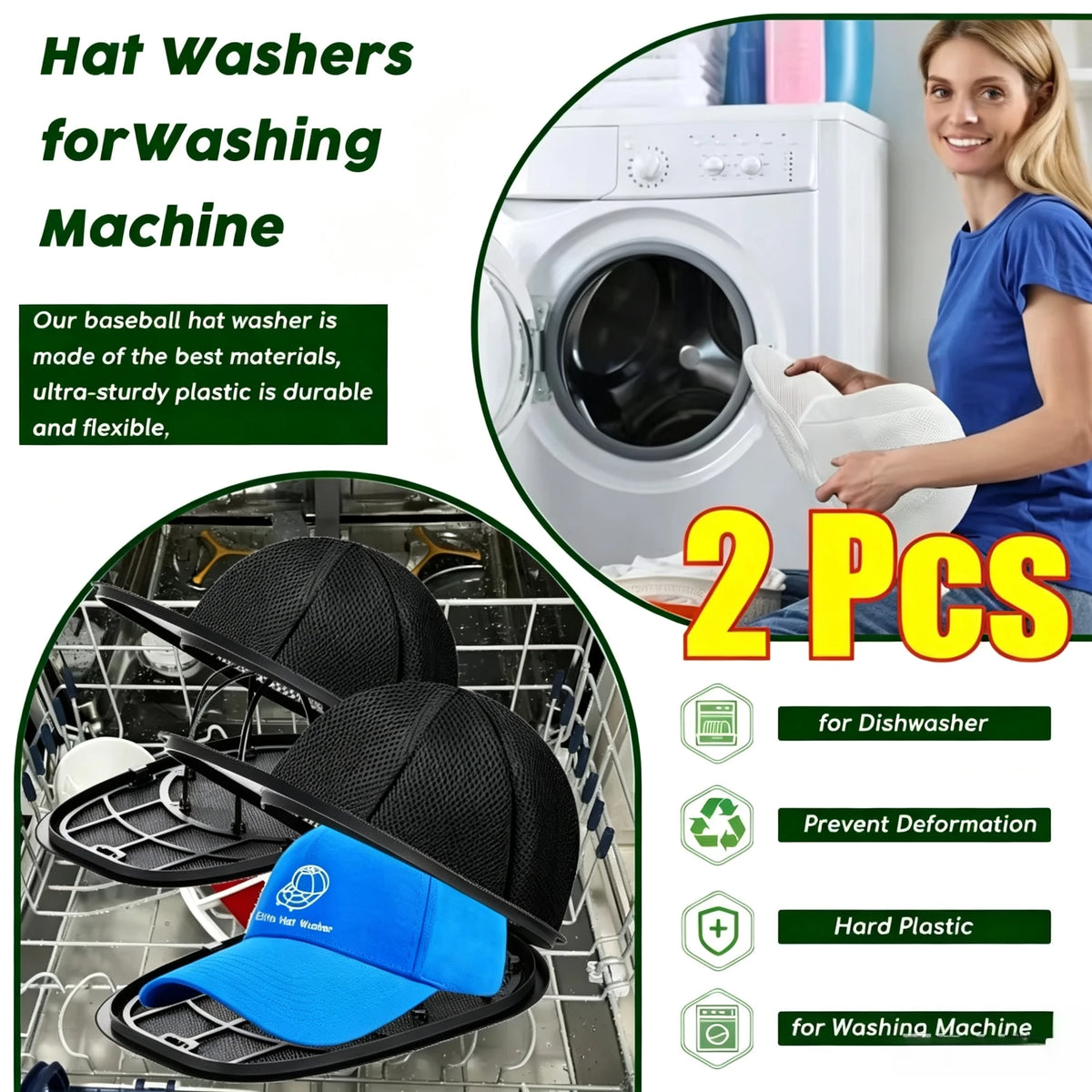 Hat Cleaner Cage for Washing Machine with Mesh Bag Hat Cleaner for Baseball Cap Wash Protector Cap Cleaner Laundry Bag