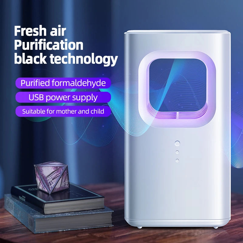 Low Noise USB Activated carbon filtration Air Filter Cleaner Negative Ion  Remove Bacterium Rapid purification Air 2026 New