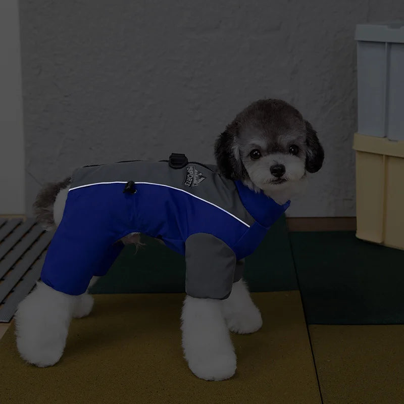 Winter Warm Pet Dog Coat Reflective Dog Jumpsuit for Small Medium Dogs Waterproof Puppy Clothes Dog Down Jacket Pet Supplies