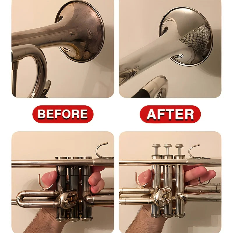 Brass and Copper Tarnish Remover,Harmless,Restores and Protects Brass Surfaces,Instrument Care,Shiny Finish,Professional Polish