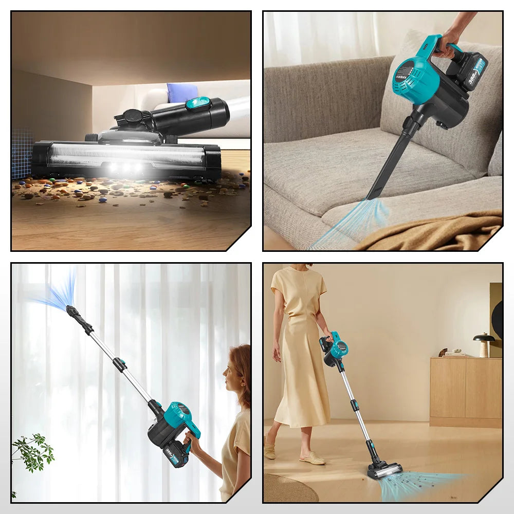 YOFIDRA 1500ML Borstelloze Elektrische Stofzuiger 27-30KPA Oplaadbare Stofafzuiger Reinigingsgereedschap voor Makita Accu Pin