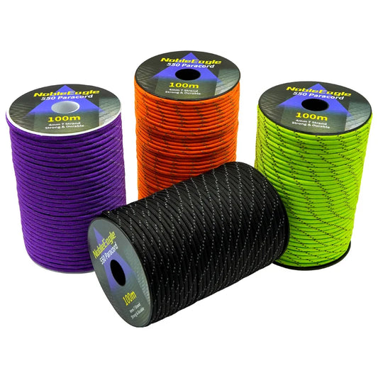 Reflectief Paracord Militair 7-strengs 4mm 550 Tactisch Parachutekoord Camping Tentkoord DIY Armband Weeftouw