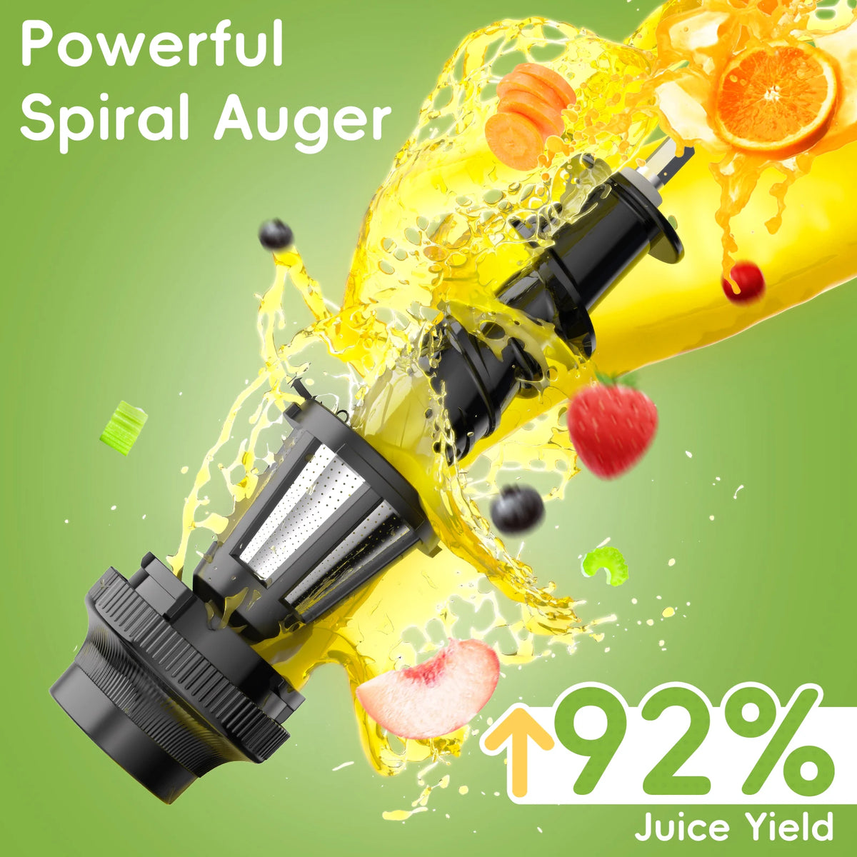 BioloMix Slow Masticating Juicer Cold Press Technology with Reverse Function High Juice Yield Comes with Cleaning Brush Quiet