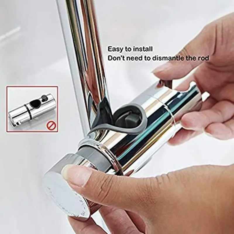 Universal Shower Head Holder Bracket Adjustable ABS Chrome Shower Rail Holder Bathroom Accessories Shower Mounting Brackets
