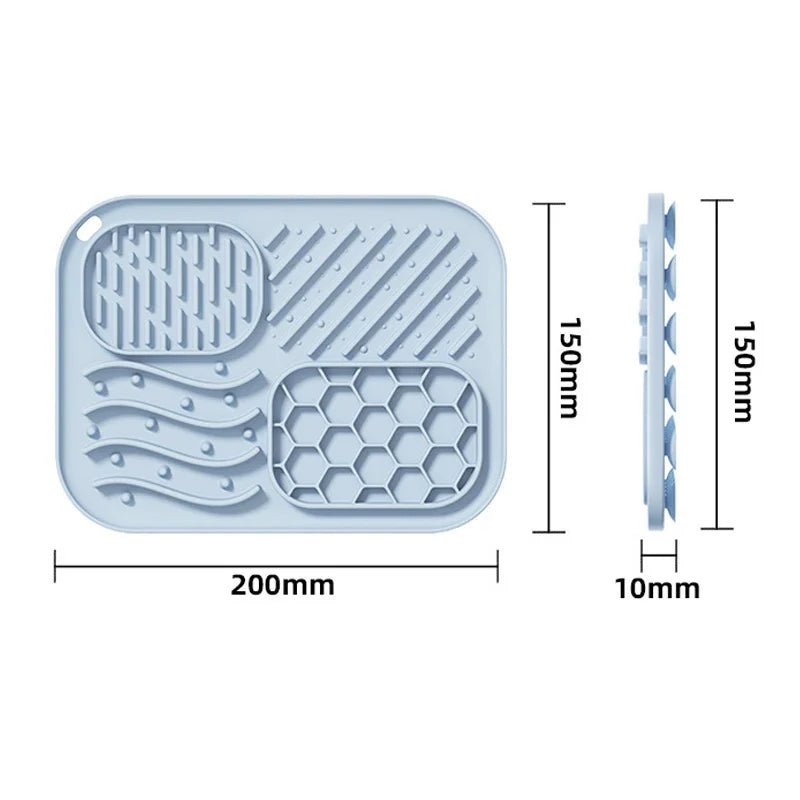 Silicone Pet Slow Feeder Mat Anti-choking Pet Lick Mat for Dogs Non-slip Dog Slow Food Plate with Suction Cups Pet Supplies
