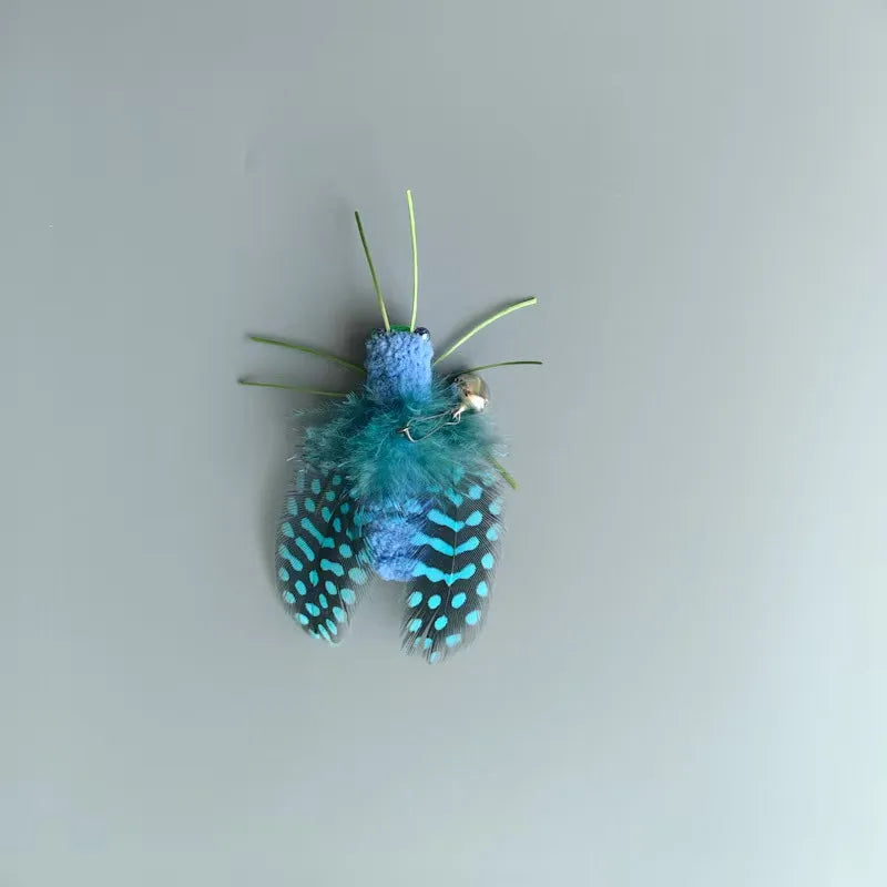 Lot de 2/3 têtes de rechange pour jouet pour chat, imitation insecte à plumes, jouet interactif pour chaton