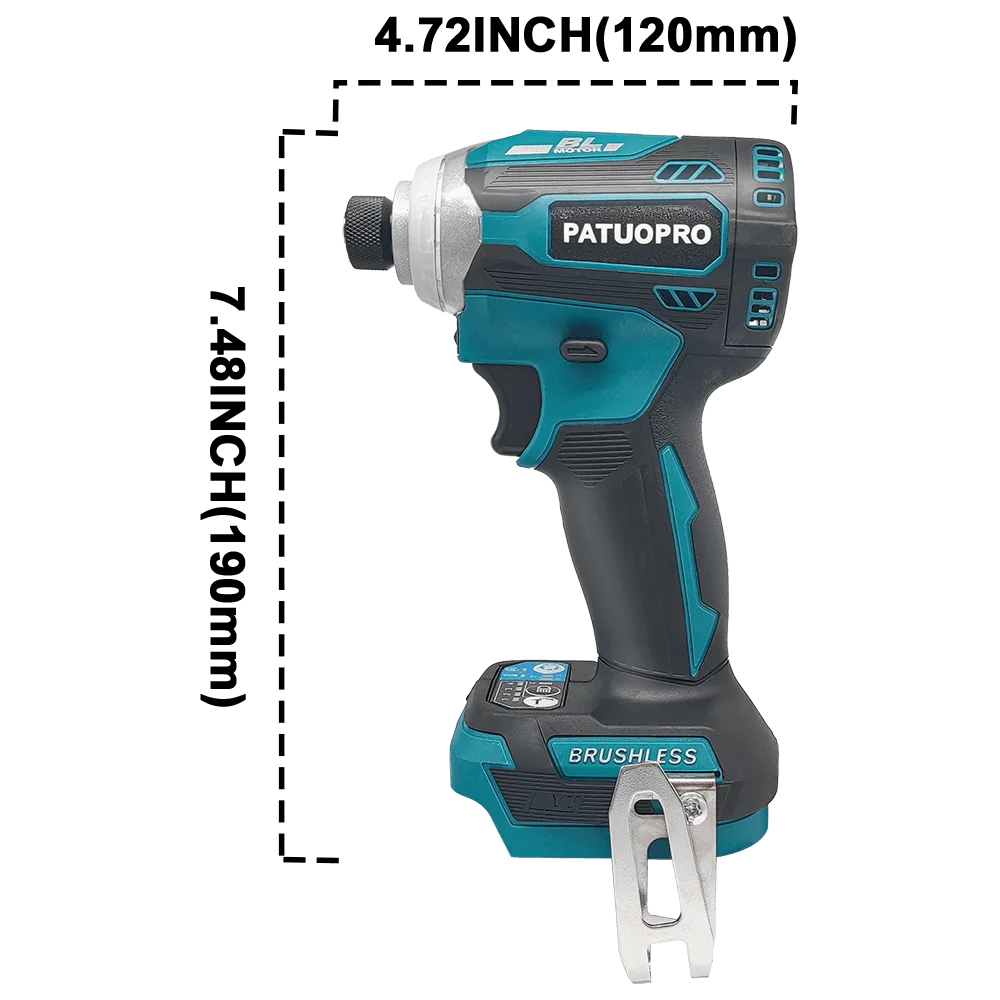 220N.M Cordless Electric Screwdriver Brushless Electric Impact Driver Wrench Rechargable Drill Driver For Makita 18v Battery