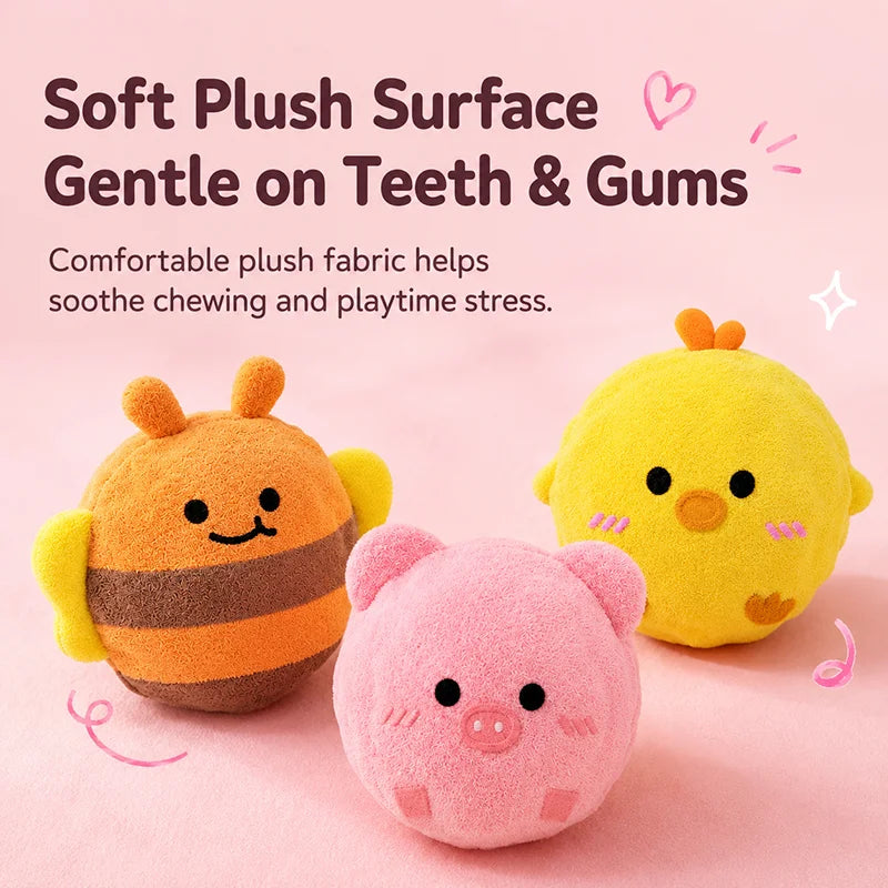Plush Squeaky Dog Toy for Small Medium Dogs Soft Animal Shape Puppy toy Interactive Pet Toy with TPR Inner Ball Dog Accessories