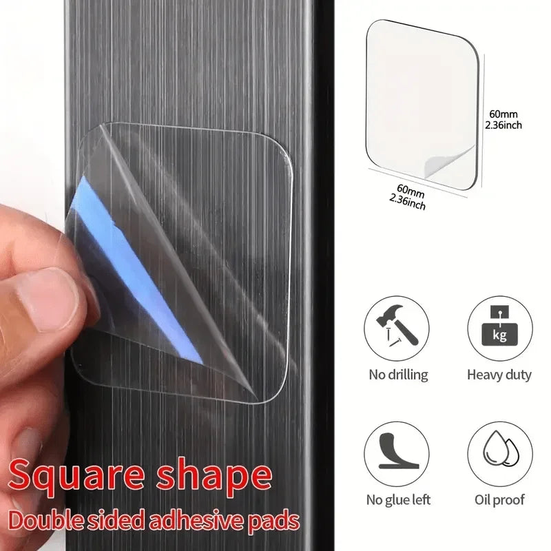 Wholesale Self Adhesive Double Sided Tape Square Wall Stickers Nano Transparent Traceless Waterproof Tapes for Bathroom Kitchen