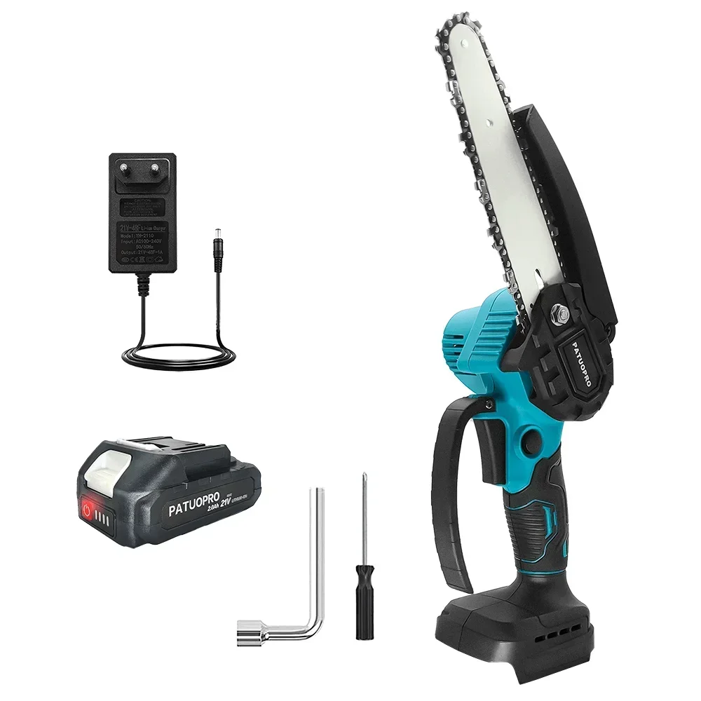 1200RPM Cordless Portable 6Inch Mini Electric Saw Brushless Mini Handheld Pruning Garden Logging Chainsaw For Makita 18V Battery