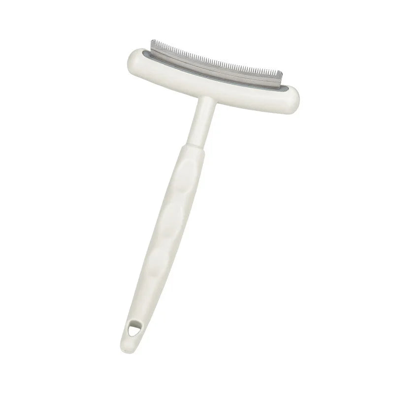 Curved Dog Knotting Comb Long Handle Cat Hair Remover Kitten Brush Anti-Knotting Cat Massager Brush Pet Grooming Supplies
