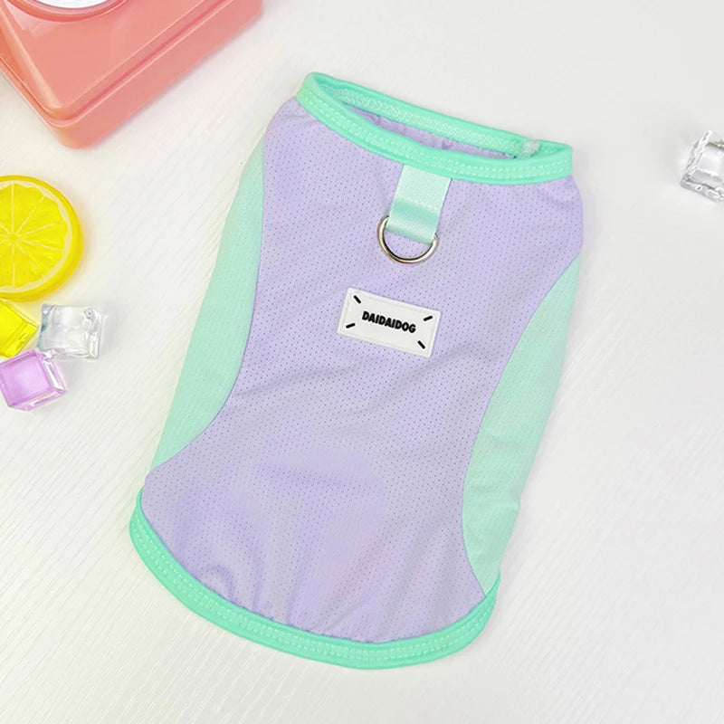 Summer Breathable Pet Dog Vest Thin Dog Clothes with D-ring Puppy T-Shirt Chihuahua Yorkie Clothing Dog Accessories