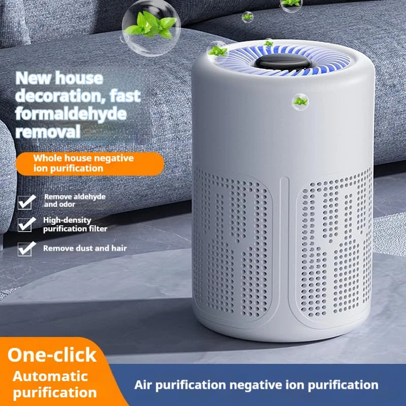 Nouveau mini purificateur d'air USB de bureau, générateur d'ions négatifs portable pour éliminer le formaldéhyde, les odeurs et la poussière pour la maison, la voiture, le bureau et les voyages