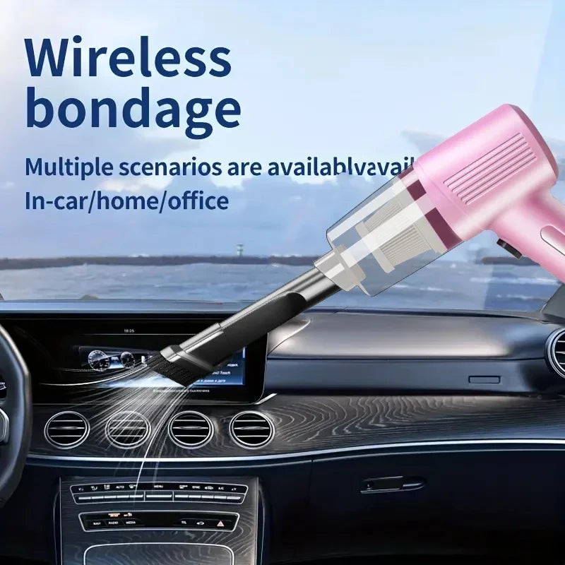 Aspirateur de voiture sans fil portable, appareil de nettoyage multifonction 4 en 1 avec aspiration haute puissance et fonction soufflerie intégrée 2026