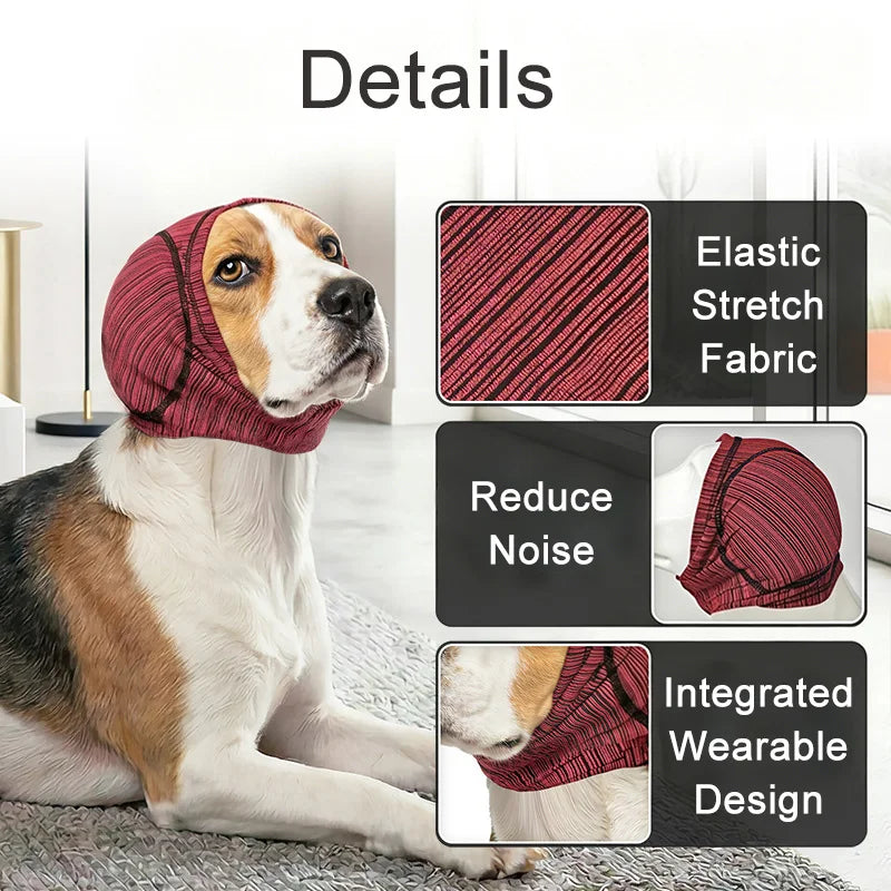 Elastic Dog Ear Covers Anti-noise Pet Ear Muffs for Small Large Dogs Comfortable Noise Reduction Dog Earmuffs Puppy Headcover